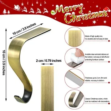 6 Pcs Durable Christmas Stocking Holders Set for Your Home