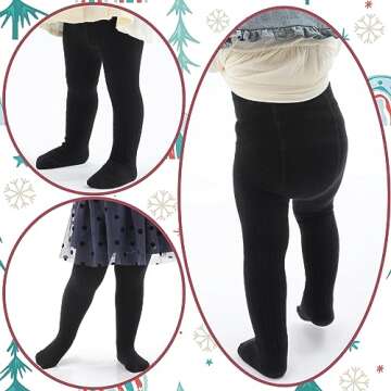 Mini angel Baby Tights Infant Toddler Girl Cable Knit Leggings Soft Cotton Stockings Pantyhose 3pack...