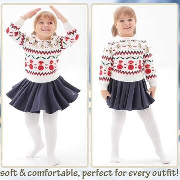 Mini angel Baby Tights Infant Toddler Girl Cable Knit Leggings Soft Cotton Stockings Pantyhose 3pack (Black, White, Grey, 12-24 Month)