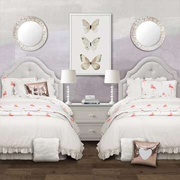 Lush Decor Reyna Ruffle Comforter Set - 2 Piece Cozy Ruffled Bedding Set - Timeless Elegance and Com...