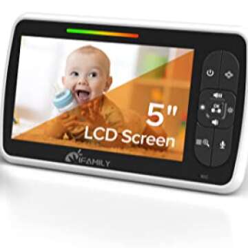 High-Definition Baby Monitor with Pan Tilt Zoom and Temperature Monitoring