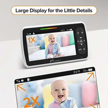 HD Baby Monitor with Temp Alerts & Night Vision