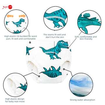 Joyo roy 3T Underwear Boys Toddler Underwear Boys Training Underwear for Boys Potty Training Underwe...