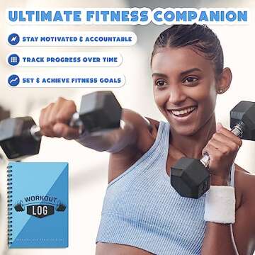 Workout Planner for Daily Fitness Tracking & Goals Setting - A5 Size, 6” x 8”, Azure Blue - Men ...