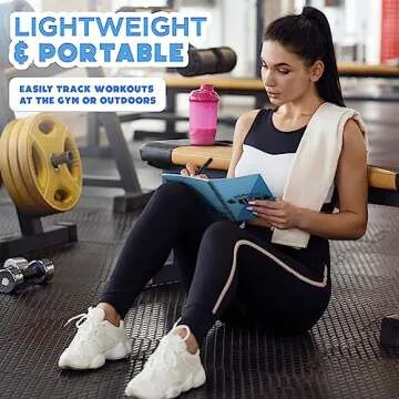 Workout Planner for Daily Fitness Tracking & Goals Setting - A5 Size, 6” x 8”, Azure Blue - Men & Women Personal Home & Gym Training Diary - Log Book Journal - by Workout Log Gym