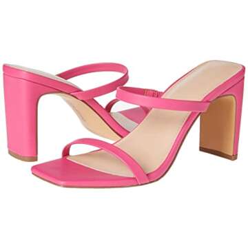 Stylish The Drop Avery High Heeled Sandal in Hot Pink