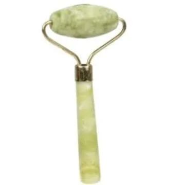 TDST My Beauty Spot Jade Rollers (1) for Face Neck Eye Aging Wrinkles Puffiness Tools Skincare Facial Natural 100% Real with Bonus TDST MUE Swag, Green (dtb2022)