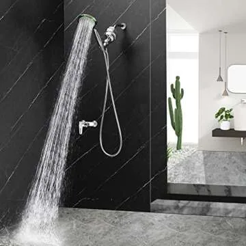 High Pressure Filtered Shower Head Combo with 79" Hose