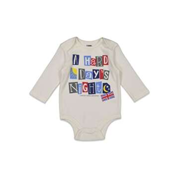 Beatles Baby Boys Bodysuit 5 Pack with Cute Lyrics