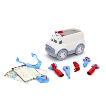 Green Toys Ambulance & Doctor's Kit Red/Blue FFP - Eco-Friendly Pretend Play Toy