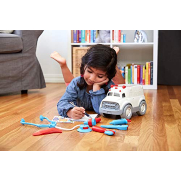 Eco-Friendly Green Toys Ambulance & Doctor's Kit for Kids