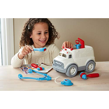 Eco-Friendly Green Toys Ambulance & Doctor's Kit for Kids
