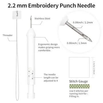 Punch Needle Coasters Craft Kit for Beginners and Adults