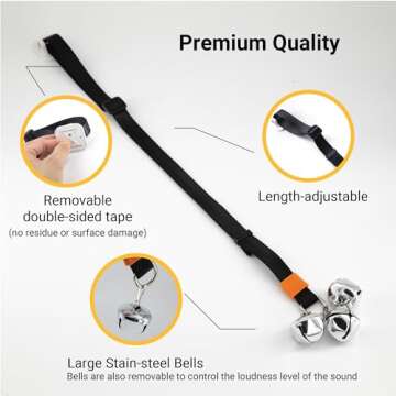 SVD.PET Puppy Bell Doorbell, Dog Bell for Potty Training, Attach to doorknob or Anywhere Near The Do...