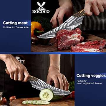 ROCOCO Feather Viking Boning Knife - Perfect Culinary Gift