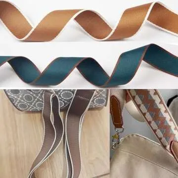 6Yards Polyester Cotton Webbing Strap 1.5 Inch Patterned Nylon Webbing Ribbon for Crafts Bag Handles 38mm Brown Striped Webbing Bag Strap Replacement DIY Pet Collars Leash Camera Strap Shoulder Straps