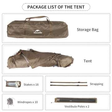 Naturehike Tent - Easy Setup 1-2 Person Camping Bed