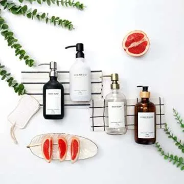 Shampoo Dispenser for Shower Wall 3 Chamber, Drill Free Shampoo and Conditioner Dispenser with Waterproof Labels, Wall Mounted Shower Soap Dispenser for Home Bathroom