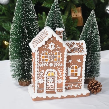 AMOYYT Gingerbread Christmas Decorations with LED Lights