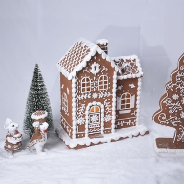 AMOYYT Gingerbread Christmas Decorations with LED Lights