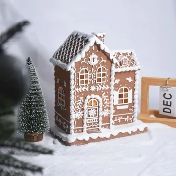 AMOYYT Gingerbread Christmas Decorations with LED Lights