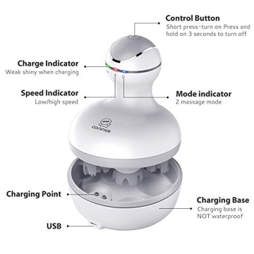 COMFIER Cordless Scalp Massager with 84 Nodes