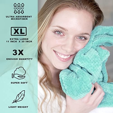 Leporem Microfiber Hair Towel Wrap Eco-Friendly 3-Pack