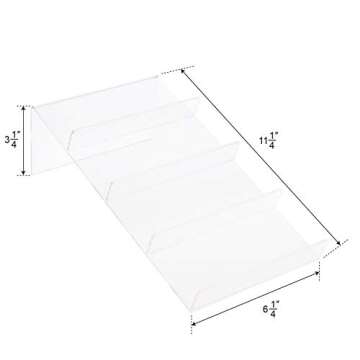 MOOCA Acrylic Slanted Eyewears Stand Holder Organizer, Eyeglasses Holder, Sunglasses Rack Stand, Sun...