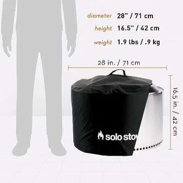 Solo Stove Yukon Shelter - Weather-Resistant Round Cover for Solo Stove Yukon Fire Pit and Accessories - PVC-Coated Polyester with Aluminum Reinforcement - Waterproof Year-Round Protection