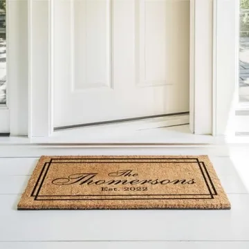 Custom Family Last Name Coir Welcome Mat