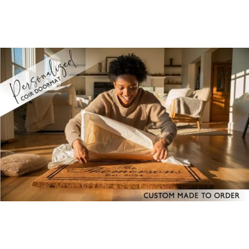 Custom Family Last Name Coir Welcome Mat