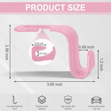 LivTee Car Seat Headrest Hook - Easy to Install Organizer