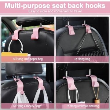 LivTee Car Seat Headrest Hook - Easy to Install Organizer