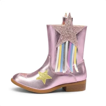 DREAM PAIRS Girls Stylish Cowgirl Boots for Little Fashionistas