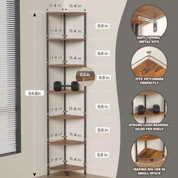 Stylish Greatseas Corner Plant Stand Shelf for Small Spaces
