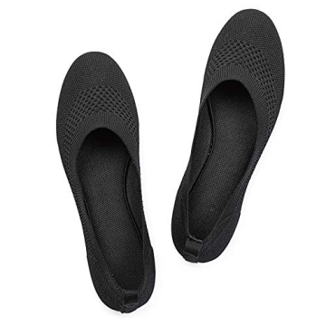 Frank Mully Women’s Ballet Flat Shoes Knit Dress Shoes Round Toe Slip On Ballerina Walking Flats S...