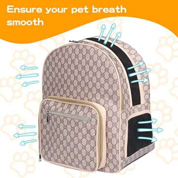Pet Carrier Backpack for Small Cats Dogs Puppies TSA Airline Approved for Hiking Travel Walking Use