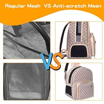 Pet Carrier Backpack for Small Cats Dogs Puppies TSA Airline Approved for Hiking Travel Walking Use