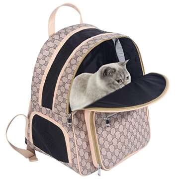 Pet Carrier Backpack for Small Cats Dogs Puppies TSA Airline Approved for Hiking Travel Walking Use