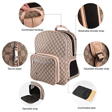 Pet Carrier Backpack for Small Cats Dogs Puppies TSA Airline Approved for Hiking Travel Walking Use