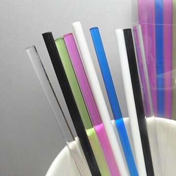 Weststone - 30pcs Acrylic Rods Acrylic Sticks, Round, Transparent Clear, Standard Tolerance with Size of 8"(200mm) x 5/32"(4mm)