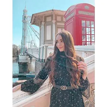 Earnda Women's Stylish Faux Leather Waist Belt for Dresses