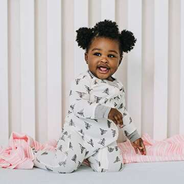 Burt's Bees Baby Baby Boys Sleeper Pajamas, Zip-Front Non-Slip Footie PJs, Organic Cotton