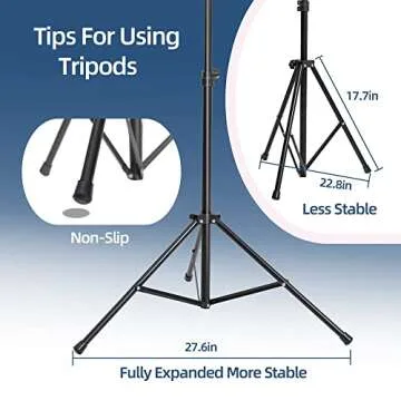 Goodofferplace Tall Wig Tripod Stand,Metal Mannequin Head Stand Adjustable for Mannequin Head,Training Canvas Block Head,for Styling,Wig Making Displaywith Carrying Bag,30 Pcs T-Pins(35.4-52.4 Inch)