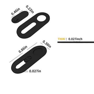 S MOSENCH Webcam Cover Slide, 0.027 Inch Ultra Thin Camera Cover Slide for Laptop, Computer, Dell HP Laptop, iMac, MacBook Pro, Smartphone, Black Webcam Privacy Cover Protect Privacy(9 Pack)