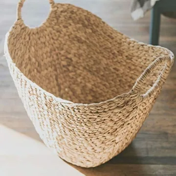 Yeegfeyv Seagrass Storage Basket for Stylish Home Organization.