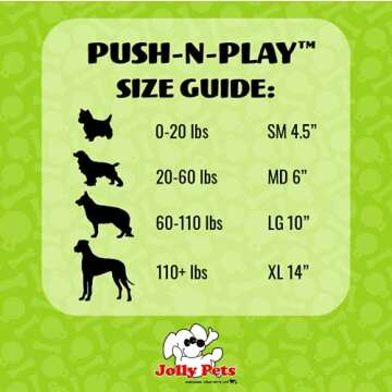 Durable Jolly Pets Push-n-Play Ball for Medium Dogs