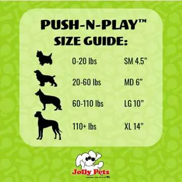 Durable Jolly Pets Push-n-Play Ball for Medium Dogs