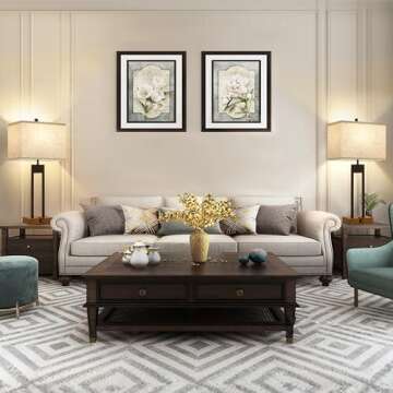 25.5’’ Set of 2 Table Lamp with USB C+A Ports, 3 Colors Changeable Bedside Lamps, Modern Bedroom Lamps for End Tables Set of 2, Brown Night Stand Lamps for Bed Side Guest Room Office Reading