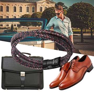 murtoo Braided Leather Bracelet for Stylish Men